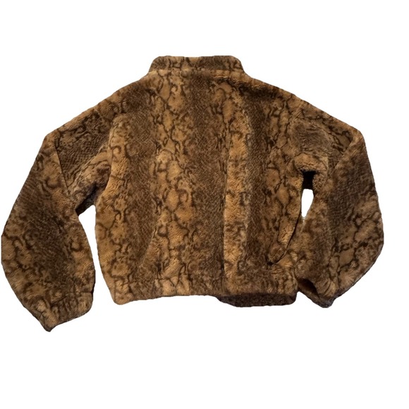 Oli And Hali Fuzzy Sherpa Pullover Animal Print Faux Fur 1/4 Zip Medium‎ - Picture 5 of 7